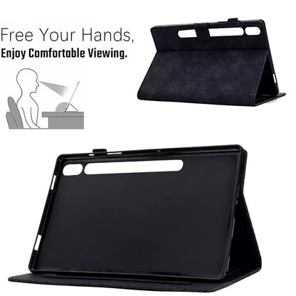 For Samsung Galaxy Tab S8 X700 X706 / Tab S7 T870 T875 Case Pattern Imprinted PU Leather Tablet Cover