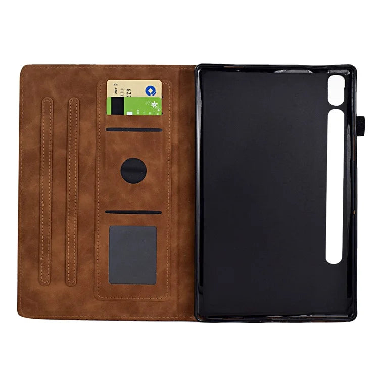 For Samsung Galaxy Tab S8 X700 X706 / Tab S7 T870 T875 Case Pattern Imprinted PU Leather Tablet Cover