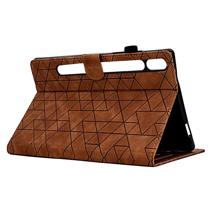 For Samsung Galaxy Tab S8 X700 X706 / Tab S7 T870 T875 Case Pattern Imprinted PU Leather Tablet Cover