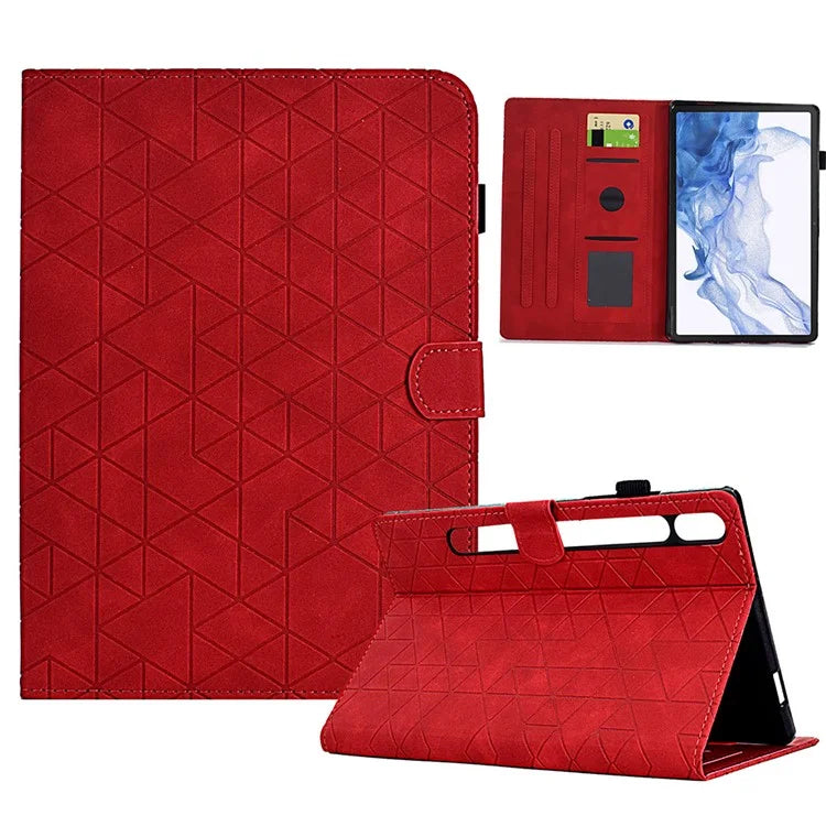 For Samsung Galaxy Tab S8 X700 X706 / Tab S7 T870 T875 Case Pattern Imprinted PU Leather Tablet Cover