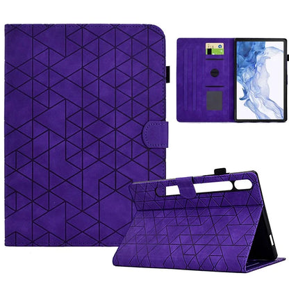 For Samsung Galaxy Tab S8 X700 X706 / Tab S7 T870 T875 Case Pattern Imprinted PU Leather Tablet Cover