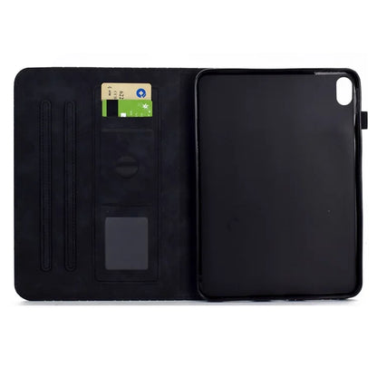 For iPad 10.9 (2022) Case Card Slot Pattern Imprinted PU Leather Tablet Cover