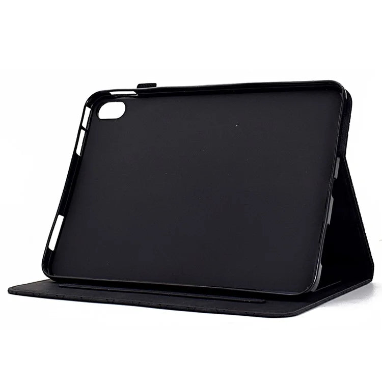 For iPad 10.9 (2022) Case Card Slot Pattern Imprinted PU Leather Tablet Cover