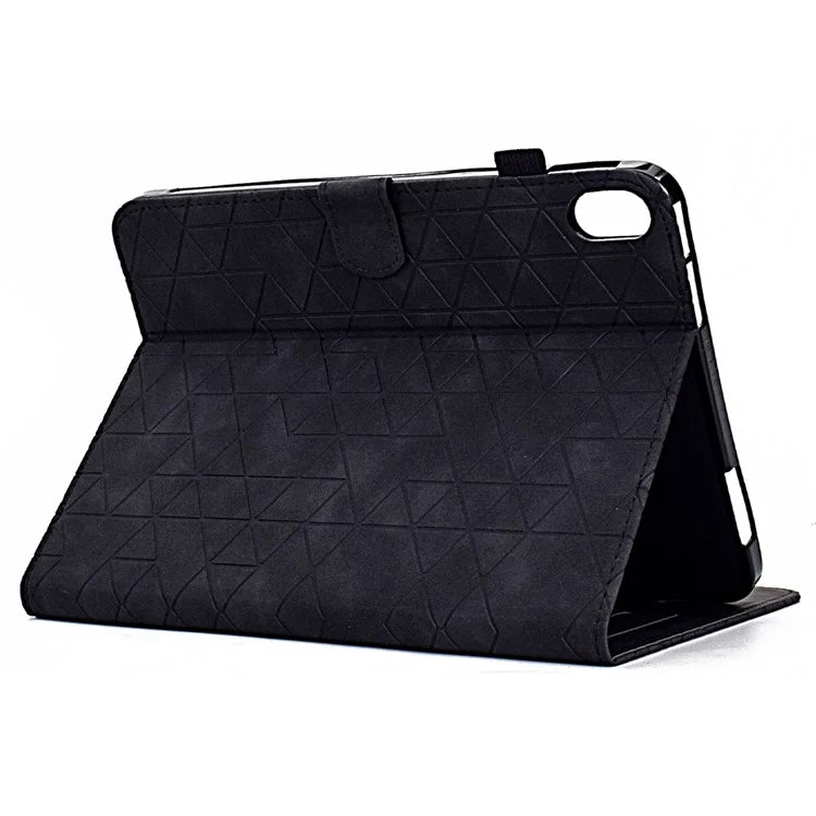 For iPad 10.9 (2022) Case Card Slot Pattern Imprinted PU Leather Tablet Cover