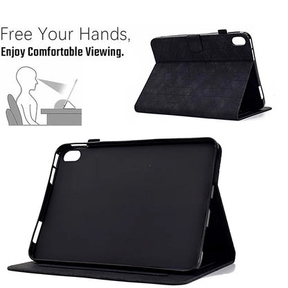 For iPad 10.9 (2022) Case Card Slot Pattern Imprinted PU Leather Tablet Cover