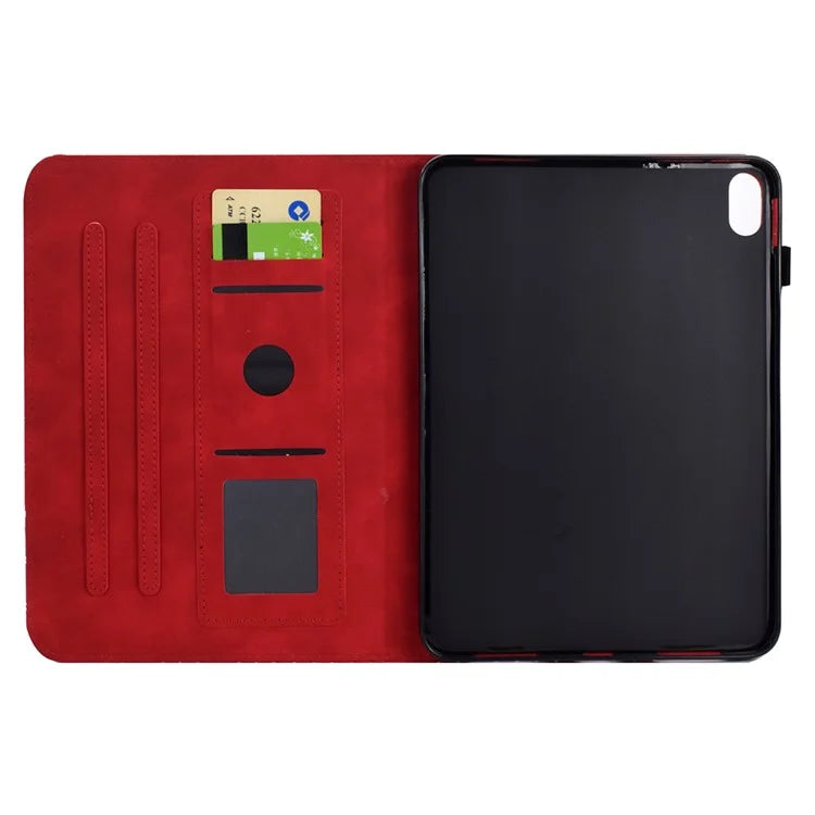For iPad 10.9 (2022) Case Card Slot Pattern Imprinted PU Leather Tablet Cover
