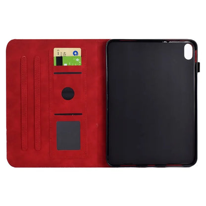 For iPad 10.9 (2022) Case Card Slot Pattern Imprinted PU Leather Tablet Cover