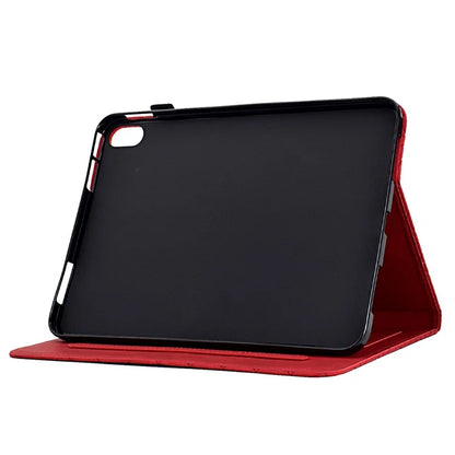 For iPad 10.9 (2022) Case Card Slot Pattern Imprinted PU Leather Tablet Cover