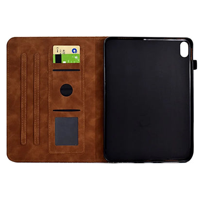 For iPad 10.9 (2022) Case Card Slot Pattern Imprinted PU Leather Tablet Cover