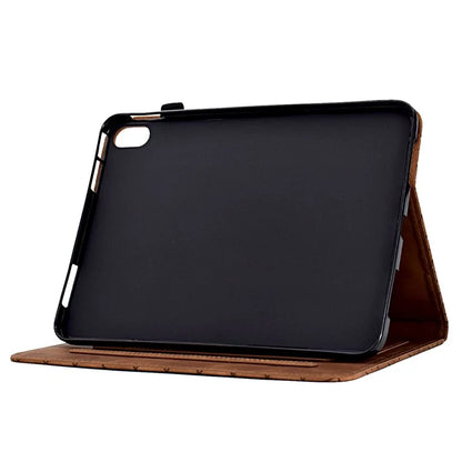 For iPad 10.9 (2022) Case Card Slot Pattern Imprinted PU Leather Tablet Cover