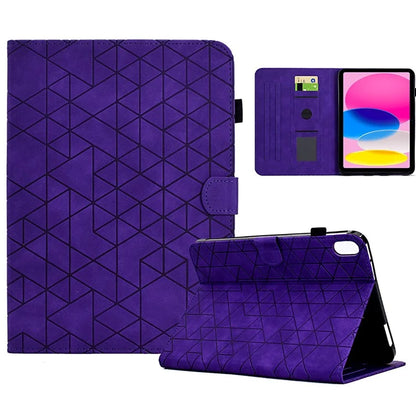 For iPad 10.9 (2022) Case Card Slot Pattern Imprinted PU Leather Tablet Cover