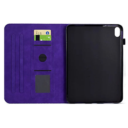 For iPad 10.9 (2022) Case Card Slot Pattern Imprinted PU Leather Tablet Cover