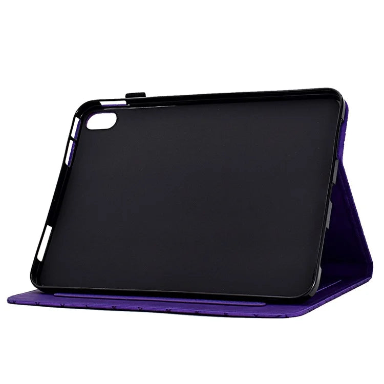 For iPad 10.9 (2022) Case Card Slot Pattern Imprinted PU Leather Tablet Cover