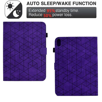 For iPad 10.9 (2022) Case Card Slot Pattern Imprinted PU Leather Tablet Cover