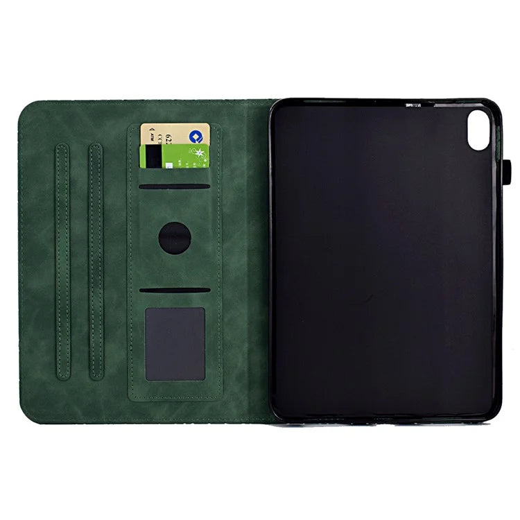For iPad 10.9 (2022) Case Card Slot Pattern Imprinted PU Leather Tablet Cover