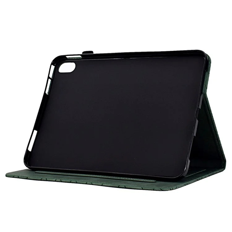 For iPad 10.9 (2022) Case Card Slot Pattern Imprinted PU Leather Tablet Cover