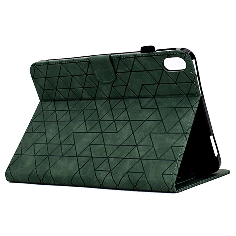 For iPad 10.9 (2022) Case Card Slot Pattern Imprinted PU Leather Tablet Cover
