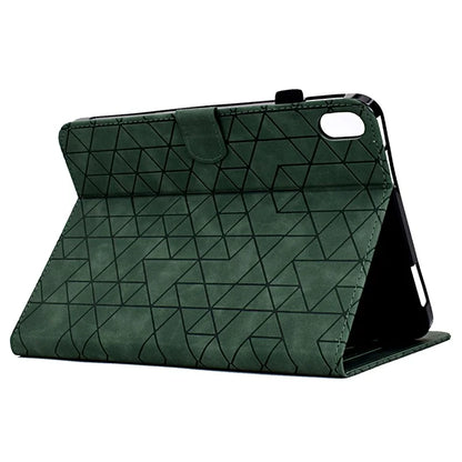 For iPad 10.9 (2022) Case Card Slot Pattern Imprinted PU Leather Tablet Cover