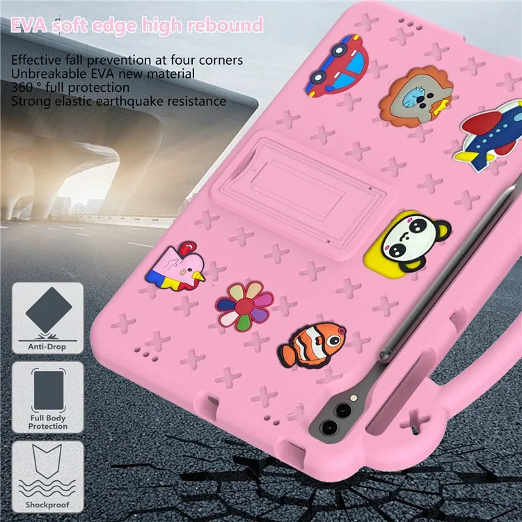 For Samsung Galaxy Tab S8+ / S9+ Case Grip Handle Kickstand EVA Tablet Cover