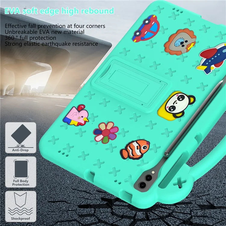 For Samsung Galaxy Tab S8+ / S9+ Case Grip Handle Kickstand EVA Tablet Cover