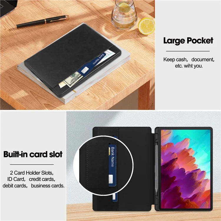 For Lenovo Xiaoxin Pad Pro 12.7 inch Smart Case PU Leather Viewing Folio Tablet Cover