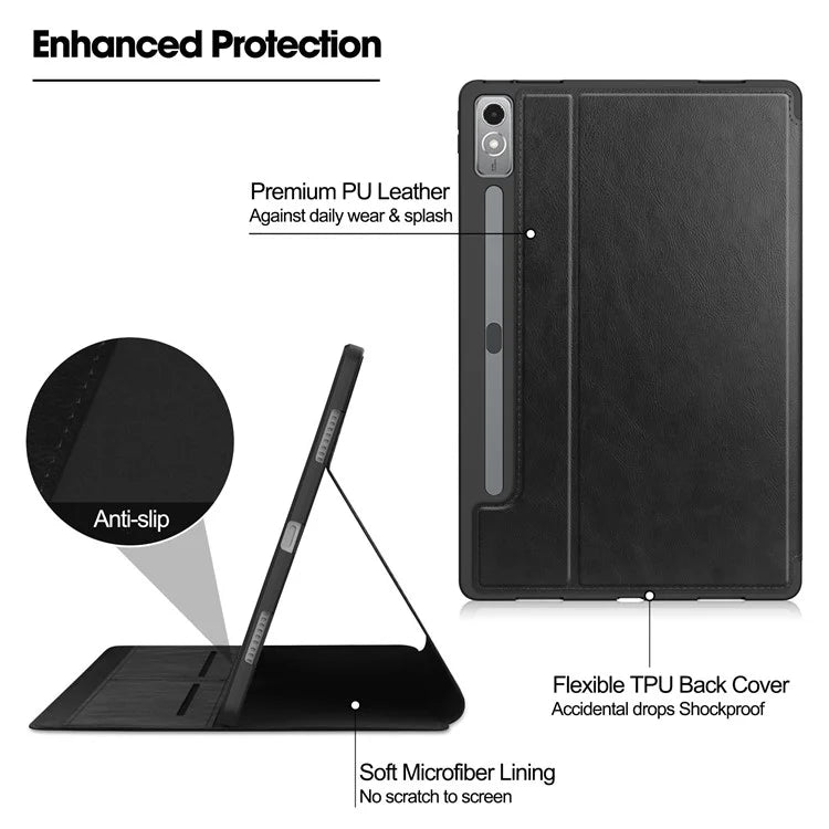 For Lenovo Xiaoxin Pad Pro 12.7 inch Smart Case PU Leather Viewing Folio Tablet Cover