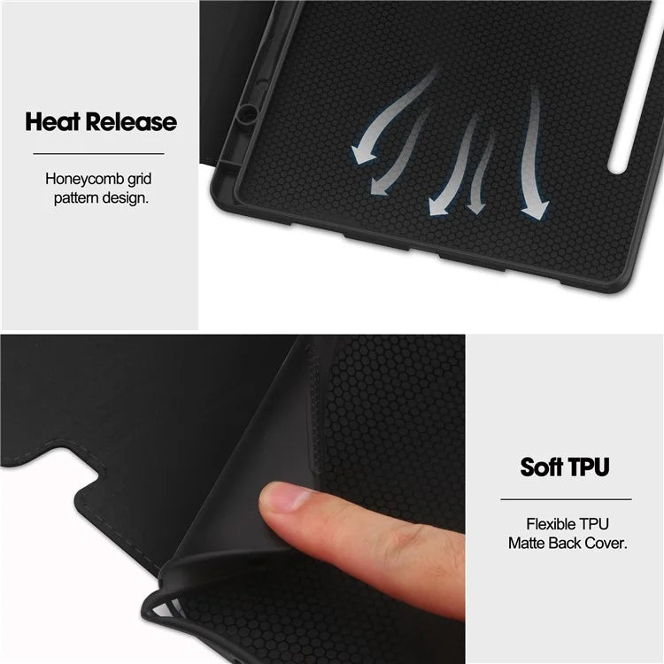 For Lenovo Xiaoxin Pad Pro 12.7 inch Smart Case PU Leather Viewing Folio Tablet Cover