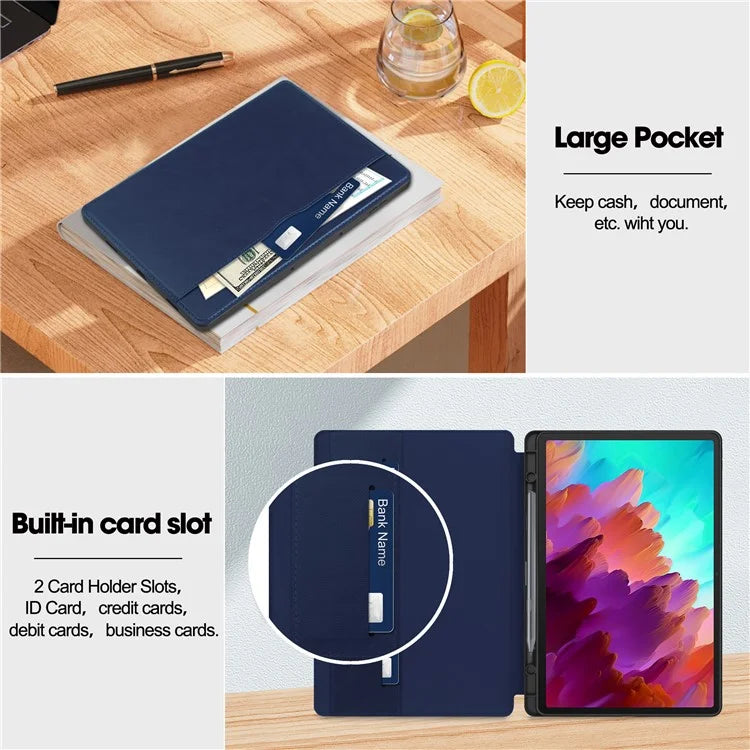 For Lenovo Xiaoxin Pad Pro 12.7 inch Smart Case PU Leather Viewing Folio Tablet Cover