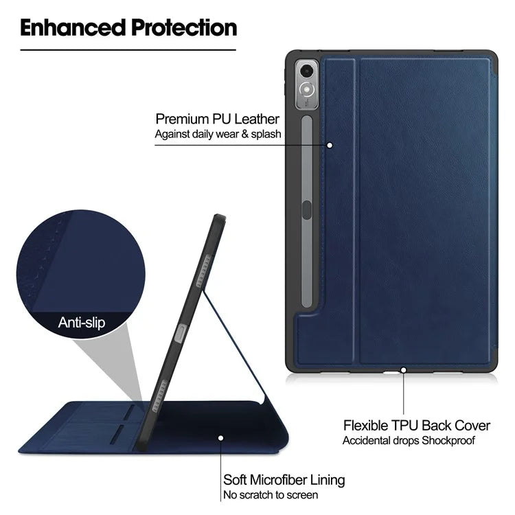 For Lenovo Xiaoxin Pad Pro 12.7 inch Smart Case PU Leather Viewing Folio Tablet Cover