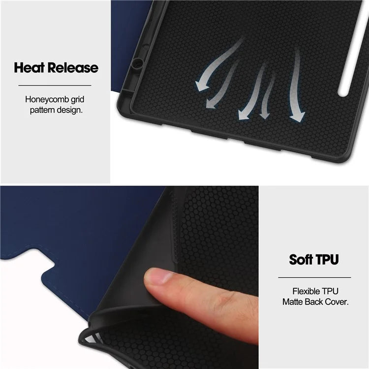 For Lenovo Xiaoxin Pad Pro 12.7 inch Smart Case PU Leather Viewing Folio Tablet Cover