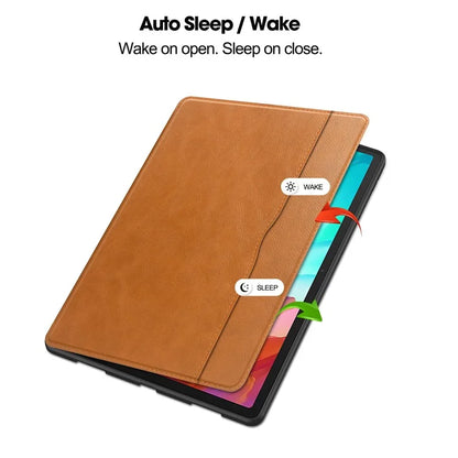 For Lenovo Xiaoxin Pad Pro 12.7 inch Smart Case PU Leather Viewing Folio Tablet Cover