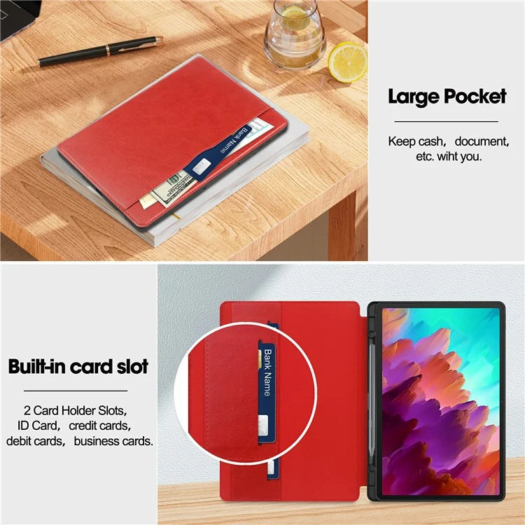 For Lenovo Xiaoxin Pad Pro 12.7 inch Smart Case PU Leather Viewing Folio Tablet Cover