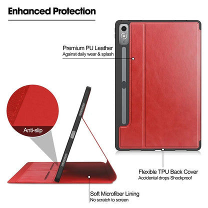 For Lenovo Xiaoxin Pad Pro 12.7 inch Smart Case PU Leather Viewing Folio Tablet Cover