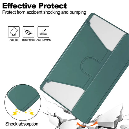 For Samsung Galaxy Tab S9 Ultra Case PU Leather+Acrylic Smart Tablet Cover (without Keyboard)ish Green