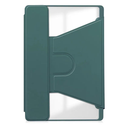 For Samsung Galaxy Tab S9 Ultra Case PU Leather+Acrylic Smart Tablet Cover (without Keyboard)ish Green