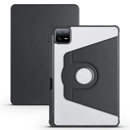 For Xiaomi Pad 6 / Pad 6 Pro Case Leather+Acrylic Tablet Cover with Rotary Stand