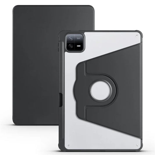 For Xiaomi Pad 6 / Pad 6 Pro Case Leather+Acrylic Tablet Cover with Rotary Stand