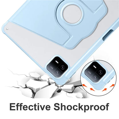 For Xiaomi Pad 6 / Pad 6 Pro Case Leather+Acrylic Tablet Cover with Rotary Stand