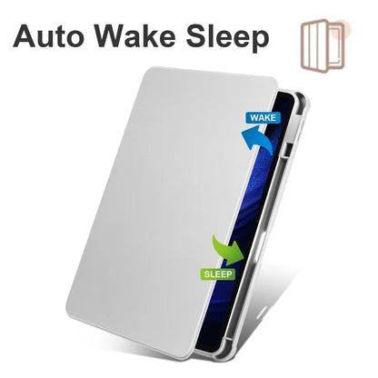 For Xiaomi Pad 6 / Pad 6 Pro Case Leather+Acrylic Tablet Cover with Rotary Stand
