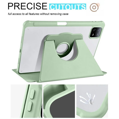 For Xiaomi Pad 6 / Pad 6 Pro Case Leather+Acrylic Tablet Cover with Rotary Stand