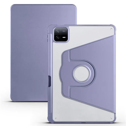 For Xiaomi Pad 6 / Pad 6 Pro Case Leather+Acrylic Tablet Cover with Rotary Stand