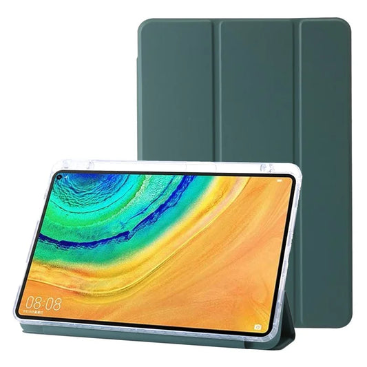 For Huawei MatePad 10.4 (2022) / (2020) / Honor V6 Case Leather Tablet Cover with Tri-fold Standish Green