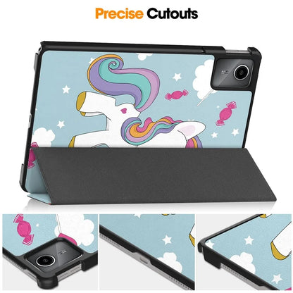 For Lenovo Tab M11 / Xiaoxin Pad 11 2024 Case Trifold Stand Pattern Printing Tablet Leather Cover