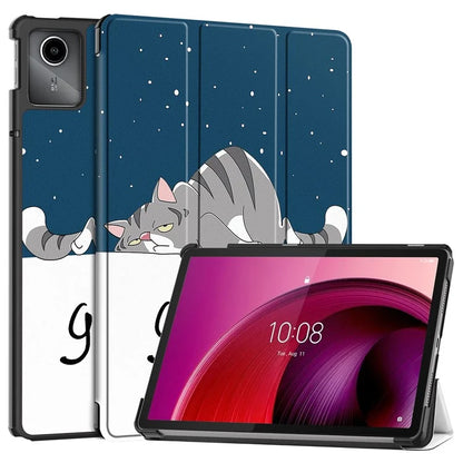 For Lenovo Tab M11 / Xiaoxin Pad 11 2024 Case Trifold Stand Pattern Printing Tablet Leather Cover