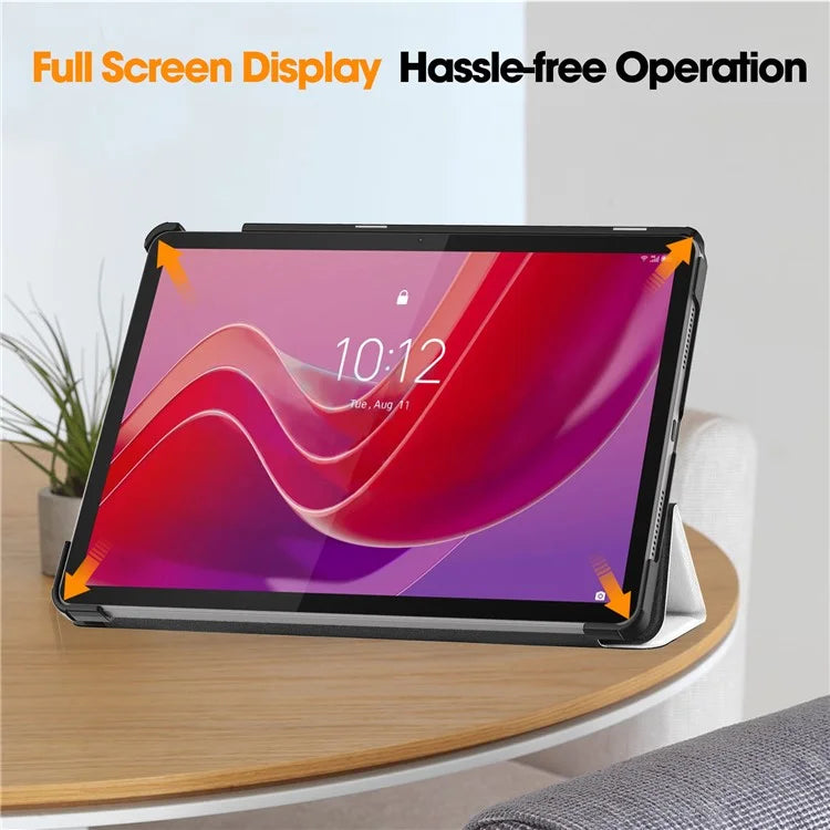 For Lenovo Tab M11 / Xiaoxin Pad 11 2024 Case Trifold Stand Pattern Printing Tablet Leather Cover