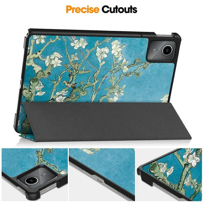For Lenovo Tab M11 / Xiaoxin Pad 11 2024 Case Trifold Stand Pattern Printing Tablet Leather Cover