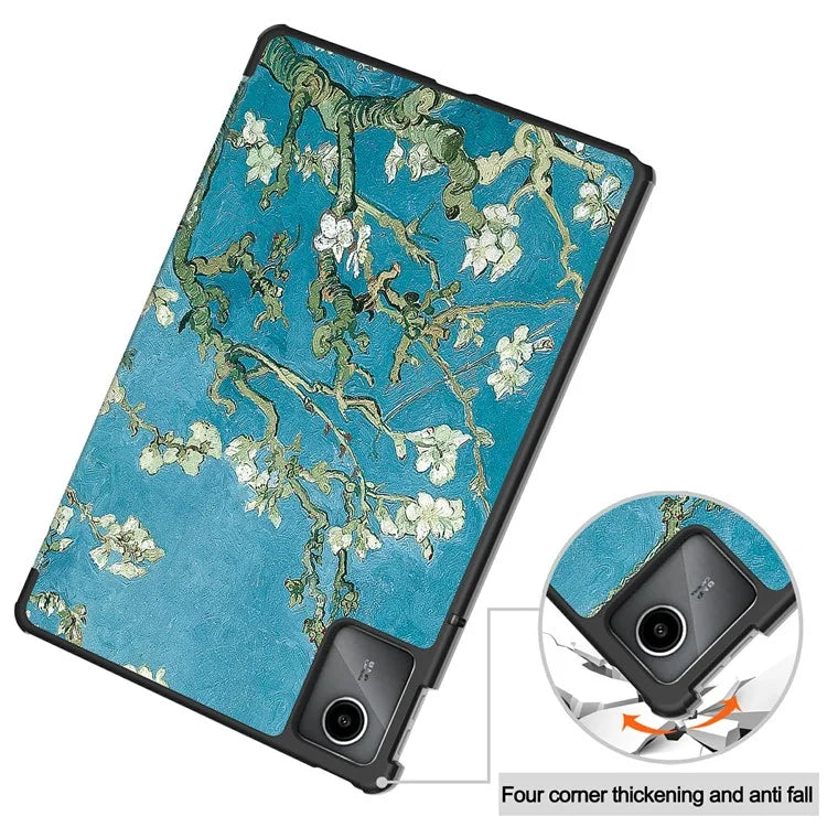 For Lenovo Tab M11 / Xiaoxin Pad 11 2024 Case Trifold Stand Pattern Printing Tablet Leather Cover
