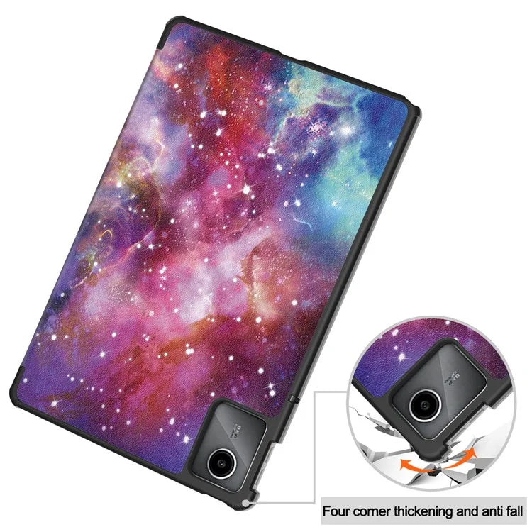 For Lenovo Tab M11 / Xiaoxin Pad 11 2024 Case Trifold Stand Pattern Printing Tablet Leather Cover