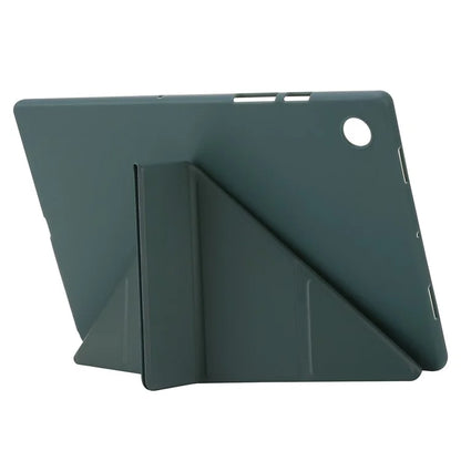 For Samsung Galaxy Tab A9+ Case Origami Stand Leather+Silicone Tablet Cover