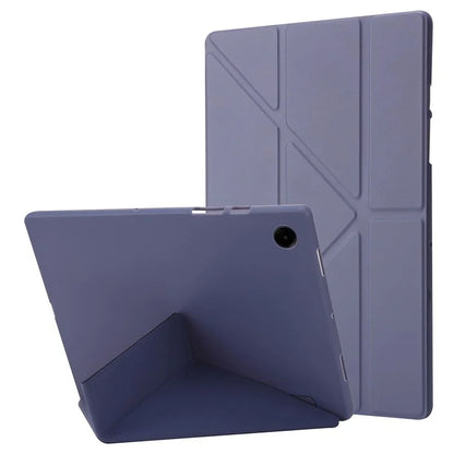 For Samsung Galaxy Tab A9+ Case Origami Stand Leather+Silicone Tablet Cover